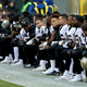 The New Orleans Saints kneel before the playing of the national anthem ahead of the game against the Green Bay Packers at Lambeau Field in Green Bay, Wis., on Oct. 22, 2017. (Dylan Buell/Getty Images)